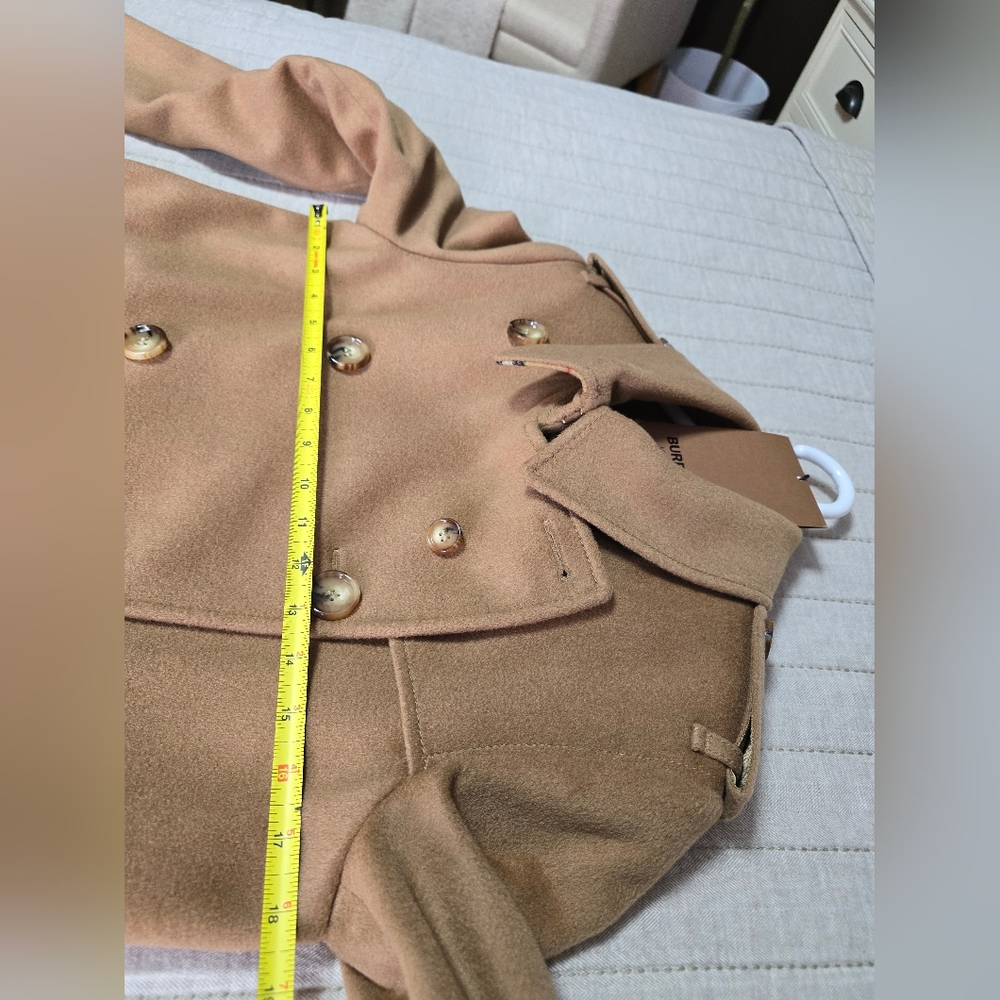 NWT BURBERRY Cashmere Double-Breasted Kensington Coat - Picture 12 of 16